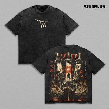 OnePiece  Roronoa Zoro Pirate Hunter Anime Graphic Vintage T-Shirt