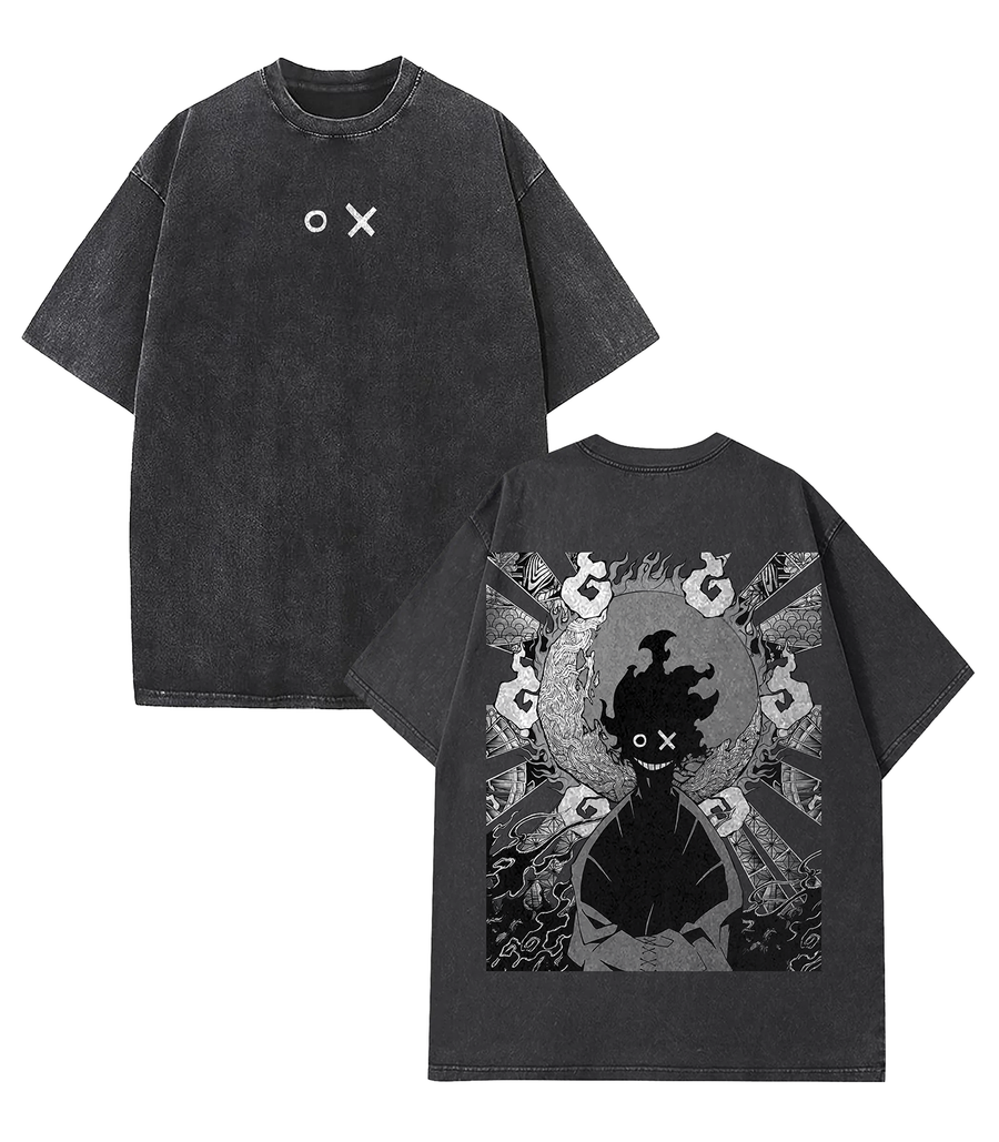 Benimaru Shinmon Fire Force Ver.2 Washed T-Shirt | Unisex Heavy Cotton Anime Tee for Manga & Anime Fans