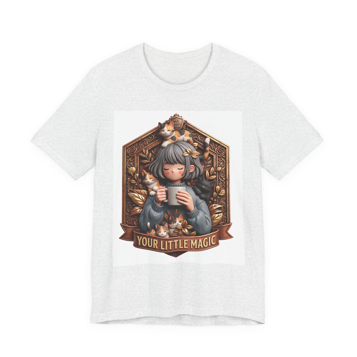 Your Little Magic tee, Black: back view, blank