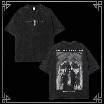 "Sung Jin Woo" Solo Leveling Vintage Anime Wash Tee [MMU]