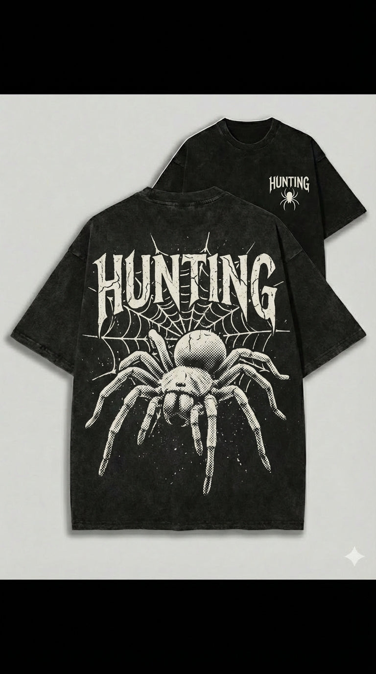 HUNTING – Predator Web Washed Tee & Hoodie