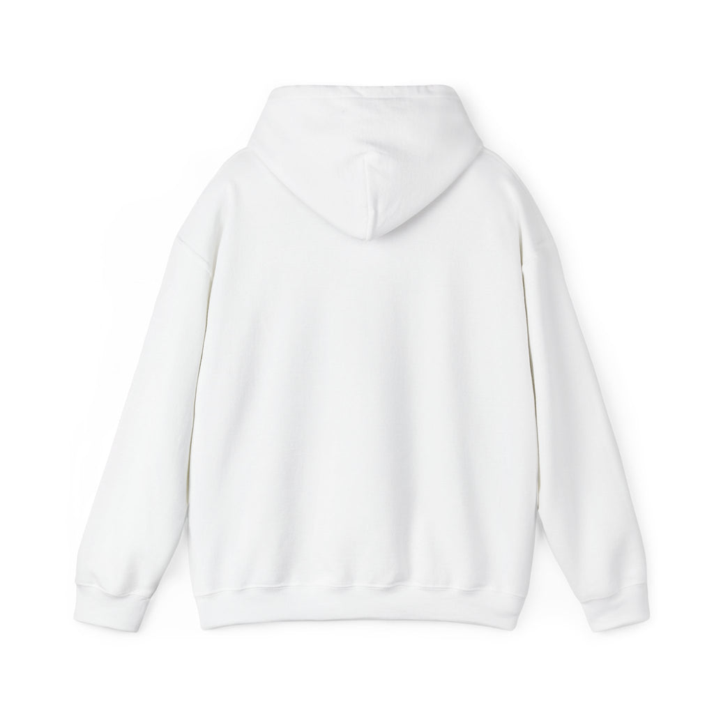 Our Sunshine Pets hoodie, White: back view, blank