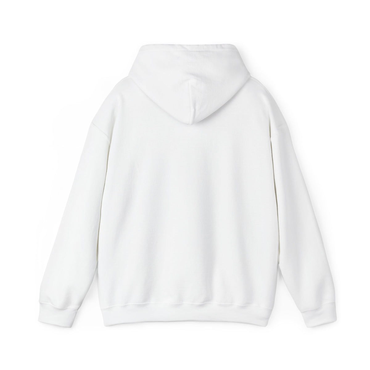 Our Sunshine Pets hoodie, White: back view, blank