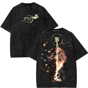 Clair Obscur Expedition 33 Washed Unisex Graphic Tee [TPR]