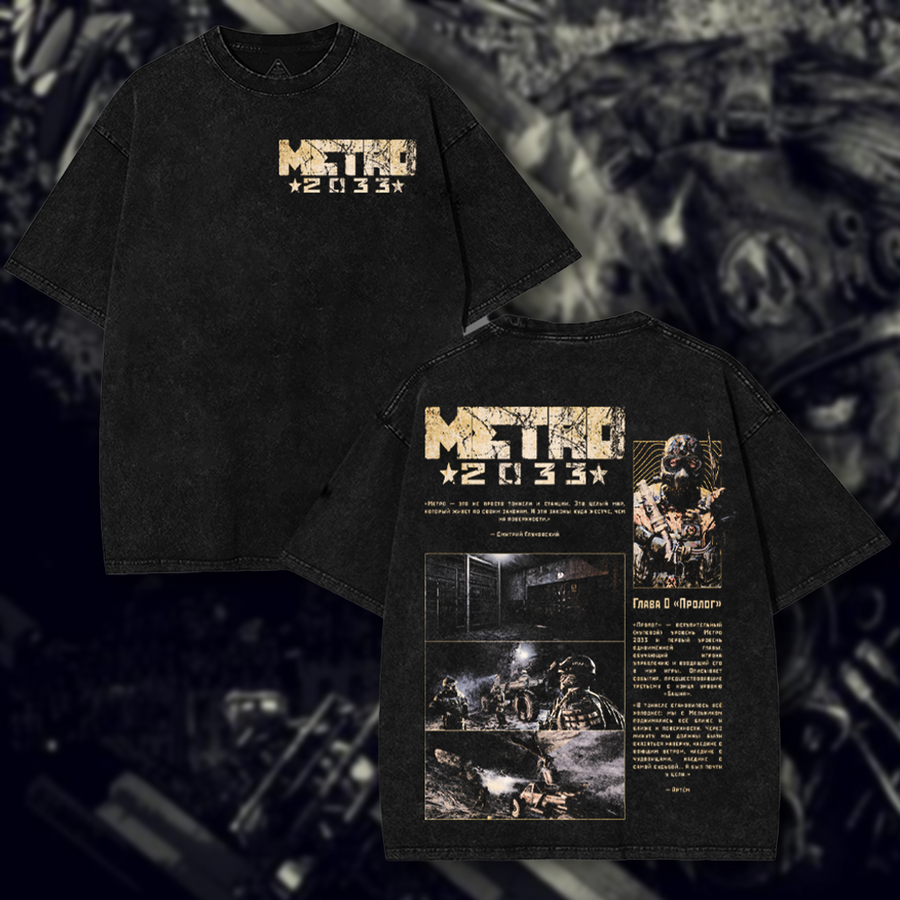 Metro 2033 Vintage Game Washed T-Shirt