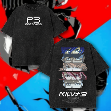 Persona 3 Graphic Unisex Double Printed Washed T- SHIRT