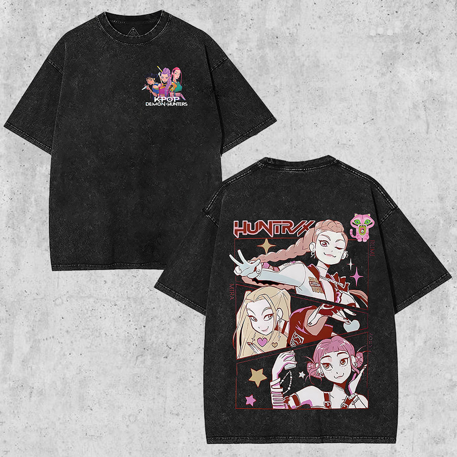 Huntrix: K-Pop Demon Hunter V2 Washed T-Shirt HHV
