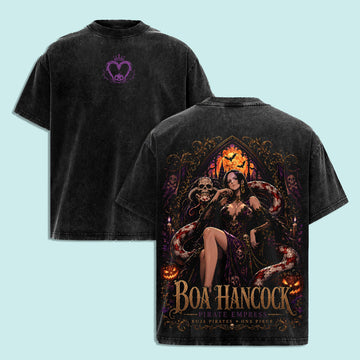 OnePiece - Boa Hancock Pirate Empress Anime Graphic Vintage Washed T-Shirt