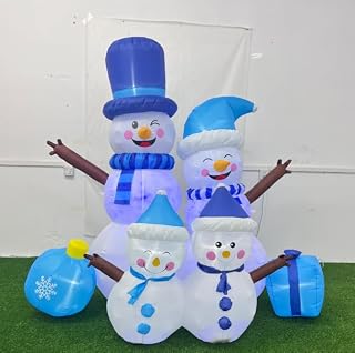 6.2FT Christmas Snowman Family Inflatable Yard Decoration