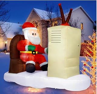 6FT Christmas Santa Claus Inflatable Yard Decoration