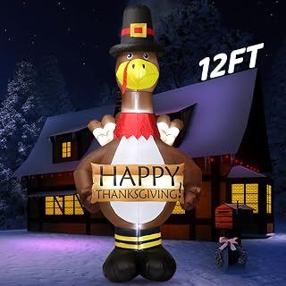 12FT Fall Turkey Inflatable Yard Decoration