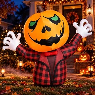6 FT Halloween Pumpkin Inflatable Yard Decoration