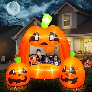 7ft Halloween Pumpkin Inflatable Yard Decoration