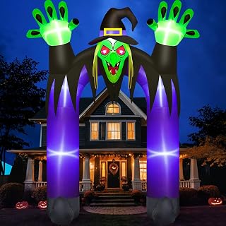 10FT Halloween Witch Inflatable Yard Decoration