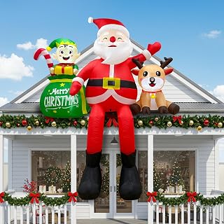 8FT Christmas Reindeer Inflatable Yard Decoration