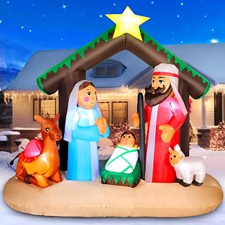 7FT Christmas Nativity Scene Inflatable Yard Decoration