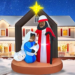 7 Ft Christmas Nativity Scene Inflatable Yard Decoration