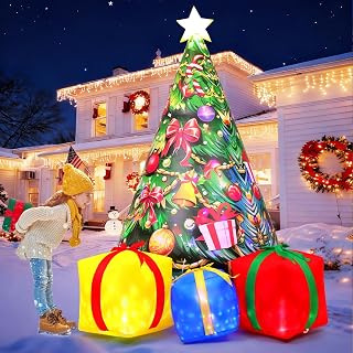 7.8 FT Christmas Gift Box Inflatable Yard Decoration