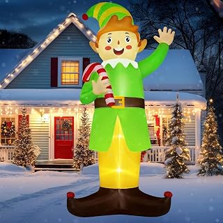 12FT Christmas Elf Inflatable Yard Decoration