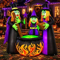 6 FT Halloween Witch Inflatable Yard Decoration