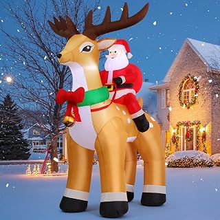9.8 FT Christmas Reindeer Inflatable Yard Decoration