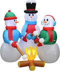 5 FT Christmas Snowman Family Inflatable Yard Decoration