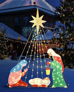 6FT Christmas Nativity Scene Yard Decoration