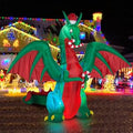 8ft Christmas Dragon Inflatable Yard Decoration