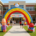 10 ft Holiday Archway Inflatable Yard Decoration