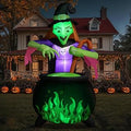 8Ft Halloween Witch Inflatable Yard Decoration