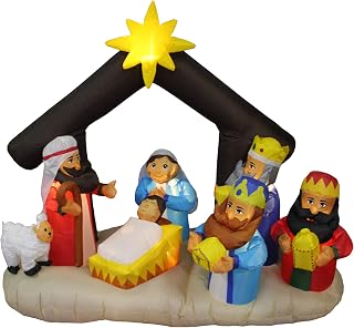 6 FT Christmas Nativity Scene Inflatable Yard Decoration