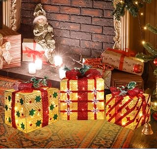 Christmas Gift Box Yard Decoration 3 Pack