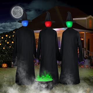 6 FT Halloween Witch Yard Decoration 3 Pack