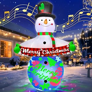 7FT Christmas Snowman Inflatable Yard Decoration