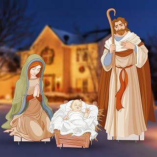 Christmas Nativity Scene Yard Decoration 3 Pcs