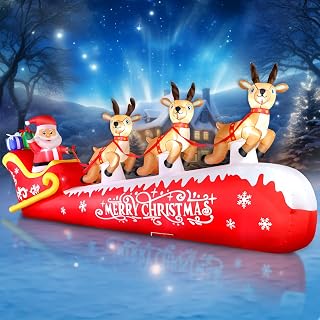 12 FT Christmas Reindeer Inflatable Yard Decoration