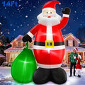 14 Ft Christmas Santa Claus Inflatable Yard Decoration