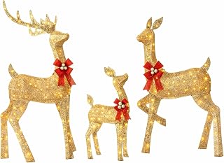 5Ft Christmas Reindeer Family Yard Decoration
