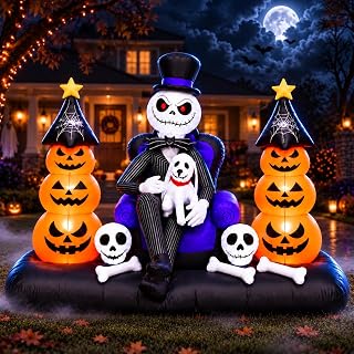 8FT Halloween Ghost Inflatable Yard Decoration