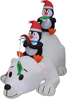 6 FT Christmas Penguin Inflatable Yard Decoration