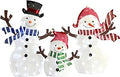 Christmas Snowman Family Yard Decoration