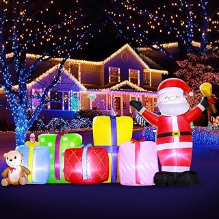 8FT Christmas Santa Claus Inflatable Yard Decoration