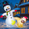 5FT Christmas Snowman Inflatable Yard Decoration