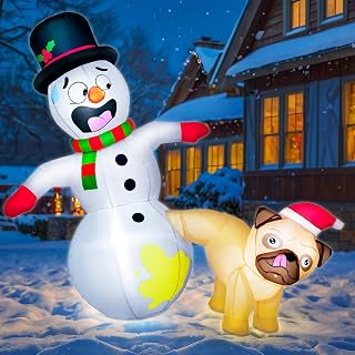 5FT Christmas Snowman Inflatable Yard Decoration