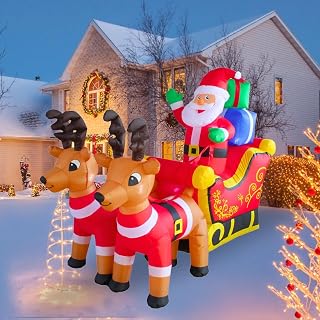 7FT Christmas Reindeer Inflatable Yard Decoration