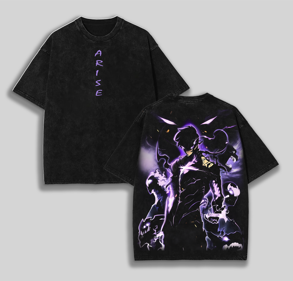 Sung Jin Woo x Solo Leveling Vintage Unisex Oversize Anime | TTT