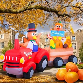 8FT Fall Pumpkin Inflatable Yard Decoration