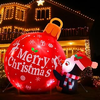 6.6 ft Christmas Penguin Inflatable Yard Decoration