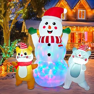 6FT Christmas Snowman Inflatable Yard Decoration