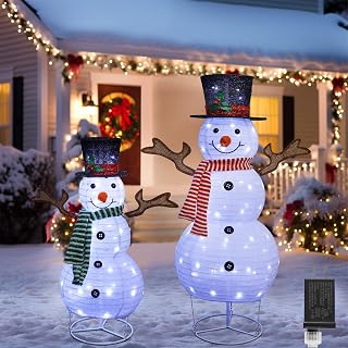 2.3FT Christmas Snowman Family Yard Decoration Set of 2